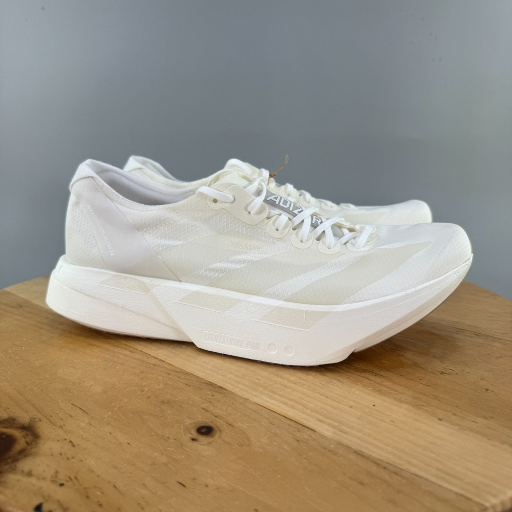Adidas Adizero Adios Pro 4 'Non Dyed' Mens Size 9 White Running Shoes NEW